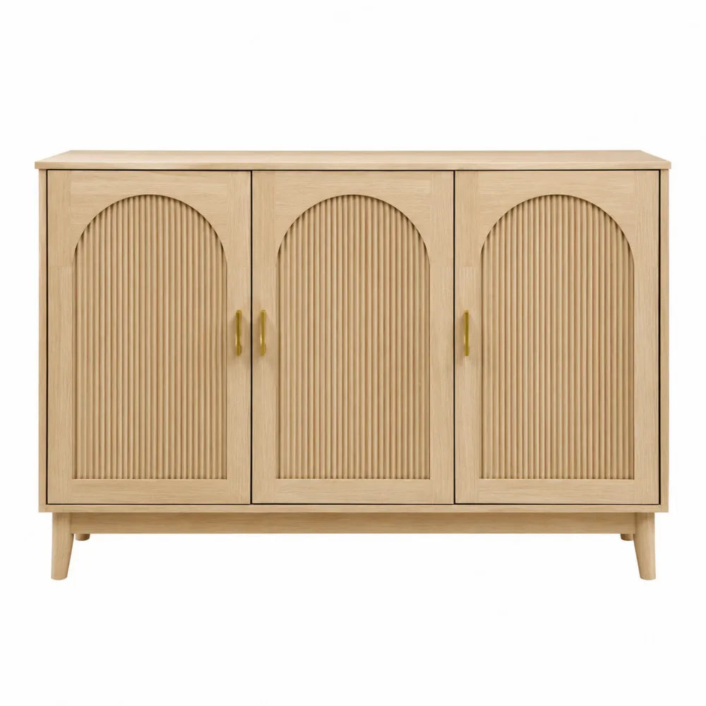 Aparador de Madera con Tiradores de Latón, 80x120x40 cm