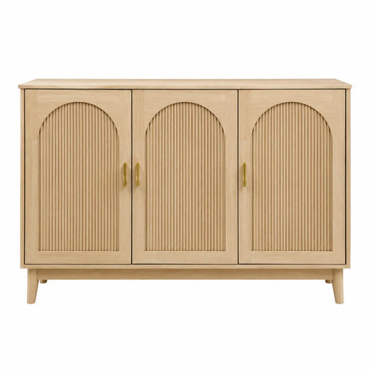 Aparador de Madera con Tiradores de Latón, 80x120x40 cm