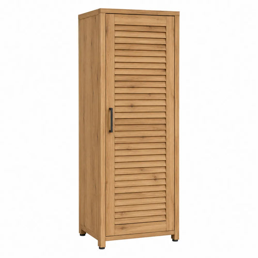 Armario de madera contrachapada con puerta de persiana