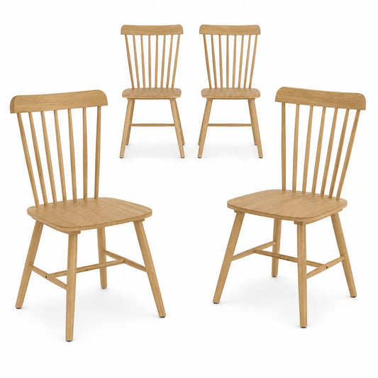 Conjunto de 4 sillas de madera de roble